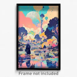 Art Poster - Watery Domain (Psychedelic Trippy Weird 11x17 Print)
