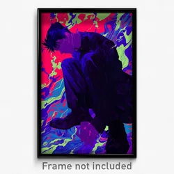 Anime Art Poster - Boy Feeling Self Conscious Wearing Black Uniform (Print)