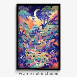 Art Poster - Amazing Lawn (Psychedelic Trippy Weird 11x17 Print)