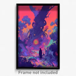 Art Poster - Ample Bayou (Psychedelic Trippy Weird 11x17 Print)