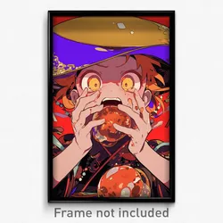 Anime Art Poster - Boy Feeling Awe Wearing Immaculate Bowl Hat (Print)
