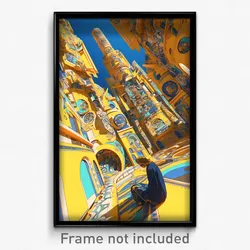 Art Poster - Virtual Counting House (Psychedelic Trippy Weird 11x17 Print)