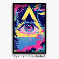 Art Poster - Triangular Record Store (Psychedelic Trippy Weird 11x17 Print)