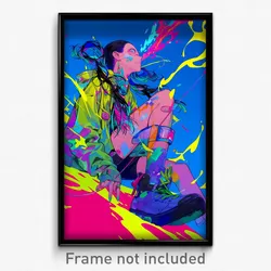 Anime Art Poster - Girl Feeling Careless Wearing Webbed Bolo Tie (Print)