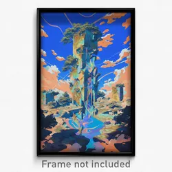 Art Poster - Smooth Derelict (Psychedelic Trippy Weird 11x17 Print)