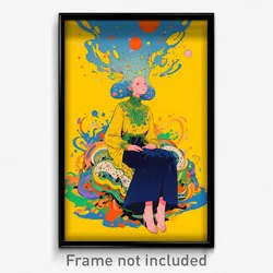 Art Poster - Square Vinyl (Psychedelic Trippy Weird 11x17 Print)