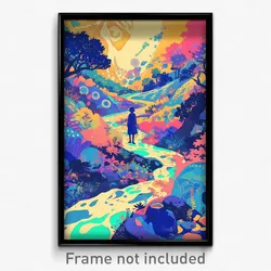 Art Poster - Unwelcoming Creek (Psychedelic Trippy Weird 11x17 Print)