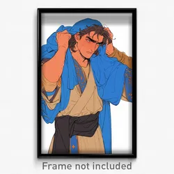 Anime Art Poster - Man Feeling Irritated Wearing Valuable Greek Clothes (Print)