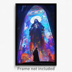 Art Poster - Stained Cathedral (Psychedelic Trippy Weird 11x17 Print)
