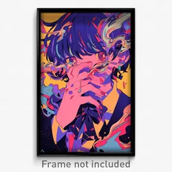 Anime Art Poster - Boy Feeling Hope Wearing Old Purple Bow (Print)