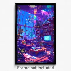 Art Poster - Tall Entertainment Room (Psychedelic Trippy Weird 11x17 Print)
