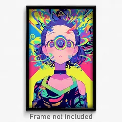 Anime Art Poster - Girl Feeling Mixed Up Wearing Modest Yellow Choker (Print)