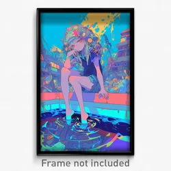 Art Poster - Silent Shipyard (Psychedelic Trippy Weird 11x17 Print)