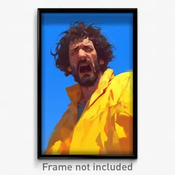 Art Poster - Man Feeling Mad Wearing Fresh Collared Jacket (Print)