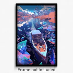 Art Poster - Candid Boat (Psychedelic Trippy Weird 11x17 Print)