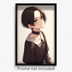Anime Art Poster - Boy Feeling Humility, Delightful Detached Collar (Print)