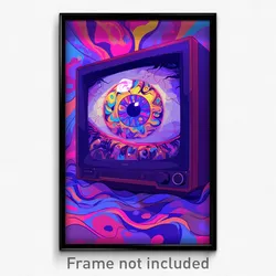 Art Poster - Extra Small Television (Psychedelic Trippy Weird 11x17 Print)