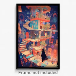Art Poster - Secret Sanctum (Psychedelic Trippy Weird 11x17 Print)