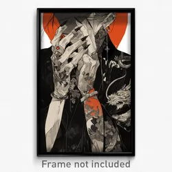 Anime Art Poster - Man Feeling Jealousy, Reflecting Multiple Piercings (Print)