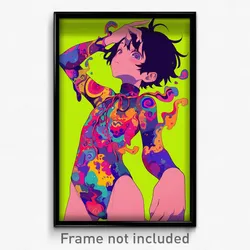 Anime Art Poster - Boy Feeling Puzzled Wearing Made Up Side Tie Leotard (Print)