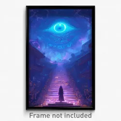 Art Poster - Agitated Mind Journey (Psychedelic Trippy Weird 11x17 Print)