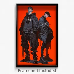 Art Poster - Boys Feeling Self Motivated Wearing Faint Goth Clothes