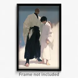 Anime Art Poster - Boys Feeling Unsure Wearing Putrid White Robe