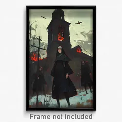 Art Poster - Gloomy Nunnery (Psychedelic Trippy Weird 11x17 Print)