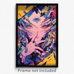 Art Poster - Fruity Vinyl Record (Psychedelic Trippy Weird 11x17 Print)