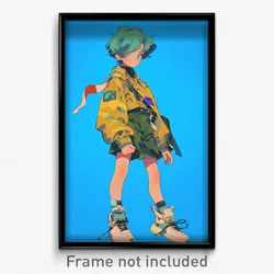 Art Poster - Boy Feeling Driven Wearing Orderly Ankle Ribbon (Print)