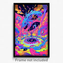 Art Poster - Oval Kame (Psychedelic Trippy Weird 11x17 Print)