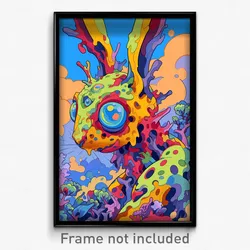Art Poster - Bumpy Rabbit (Psychedelic Trippy Weird 11x17 Print)