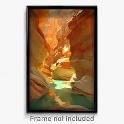 Art Poster - Pristine Canyon (Psychedelic Trippy Weird 11x17 Print)