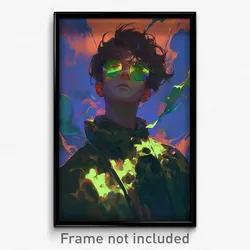 Art Poster - Boy Feeling Longing, International Green Tinted Eyewear (Print)