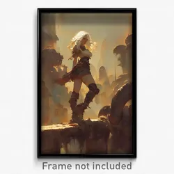 Art Poster - Opabinia Feeling Desire Wearing Complex Platform Boots