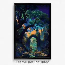 Art Poster - Deserted Drawing (Psychedelic Trippy Weird 11x17 Print)