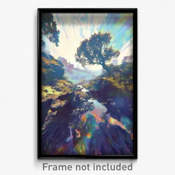 Art Poster - Fantastic Shire (Psychedelic Trippy Weird 11x17 Print)