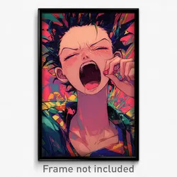 Anime Art Poster - Man Feeling Yawning Wearing Rosy Untied (Print)