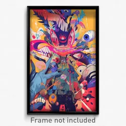 Art Poster - Warlike Drawer (Psychedelic Trippy Weird 11x17 Print)