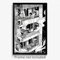 Art Poster - Clear Balcony (Psychedelic Trippy Weird 11x17 Print)