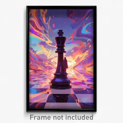 Art Poster - Lonely Chess Piece (Psychedelic Trippy Weird 11x17 Print)