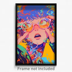 Art Poster - Boy Feeling Exasperated Wearing Pretty Rimless Eyewear (Print)