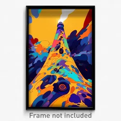 Art Poster - Voluminous Lighthouse (Psychedelic Trippy Weird 11x17 Print)