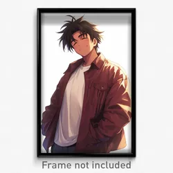 Anime Art Poster - Man Feeling Pleased, Enchanting Impossible Clothes (Print)