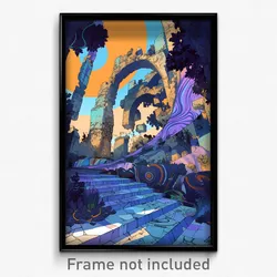 Art Poster - Hidden Dugout (Psychedelic Trippy Weird 11x17 Print)