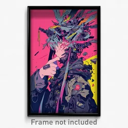 Anime Art Poster - Boy Feeling Infuriated Wearing Creative Armor (Print)