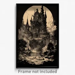 Art Poster - Villainous Almshouse (Psychedelic Trippy Weird 11x17 Print)