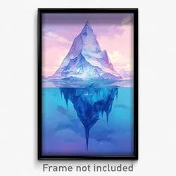 Art Poster - Ordinary Iceberg (Psychedelic Trippy Weird 11x17 Print)