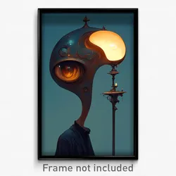 Art Poster - Steel Lamp (Psychedelic Trippy Weird 11x17 Print)