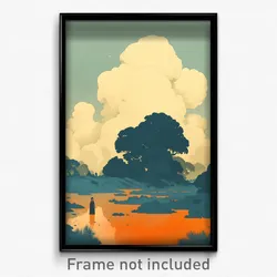 Art Poster - Tremendous Cloud Forest (Psychedelic Trippy Weird 11x17 Print)